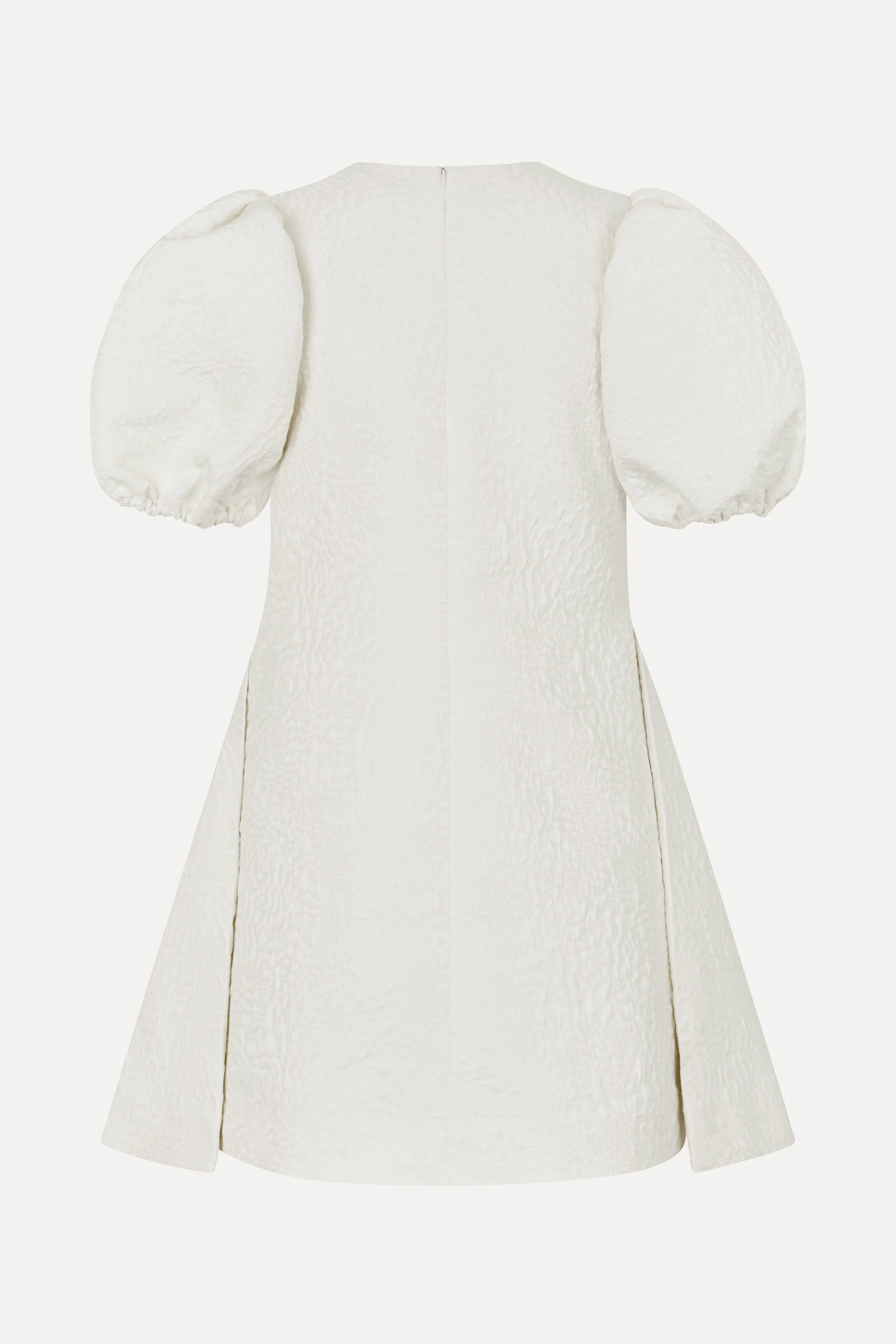 Angled Pleat Mini Dress - Artist Flower Relief - Image 4