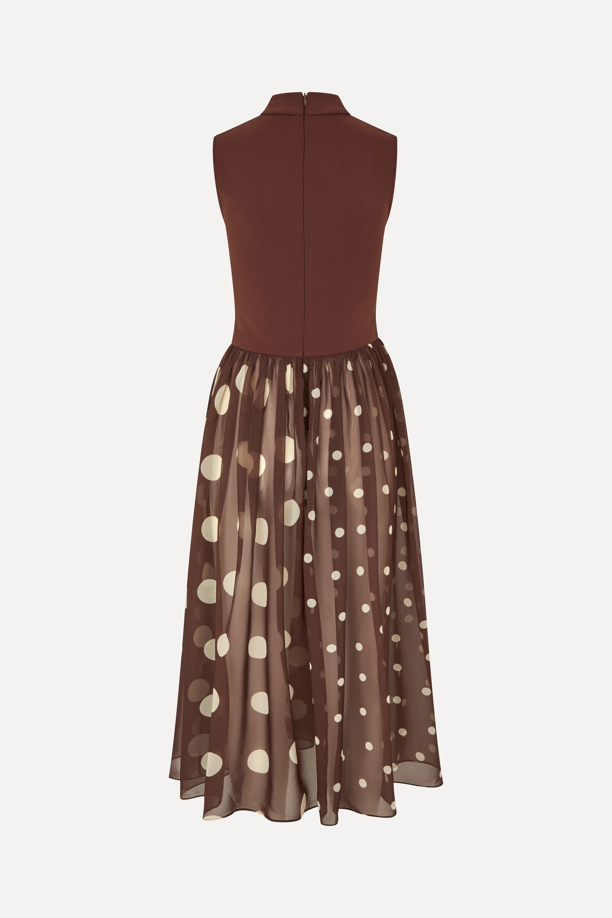Asymmetrical Draped Dress - Artist Blurry Dots - Image 4