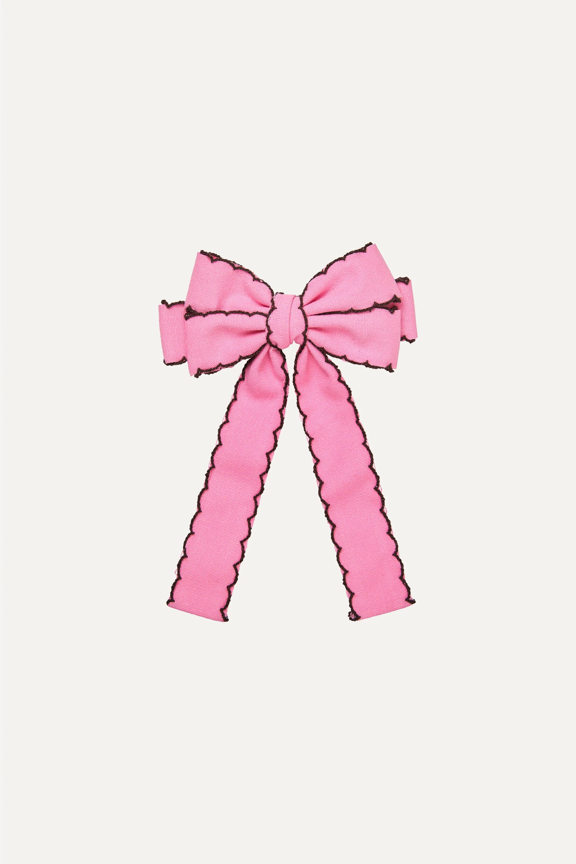 Hair Bow Clip - Muted Blush - Image 3