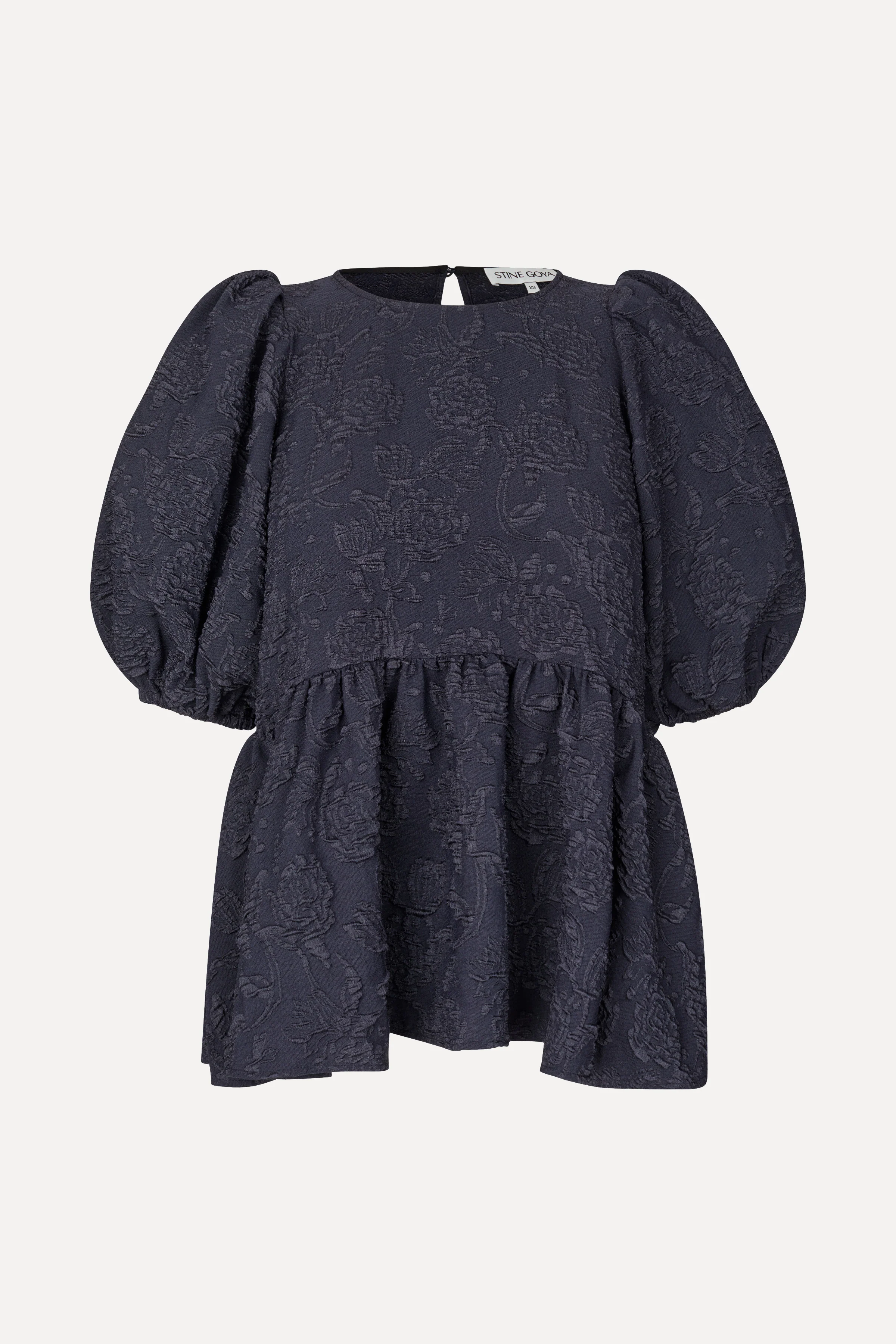 Puff Sleeve Peplum Top - Garden Relief - Image 3