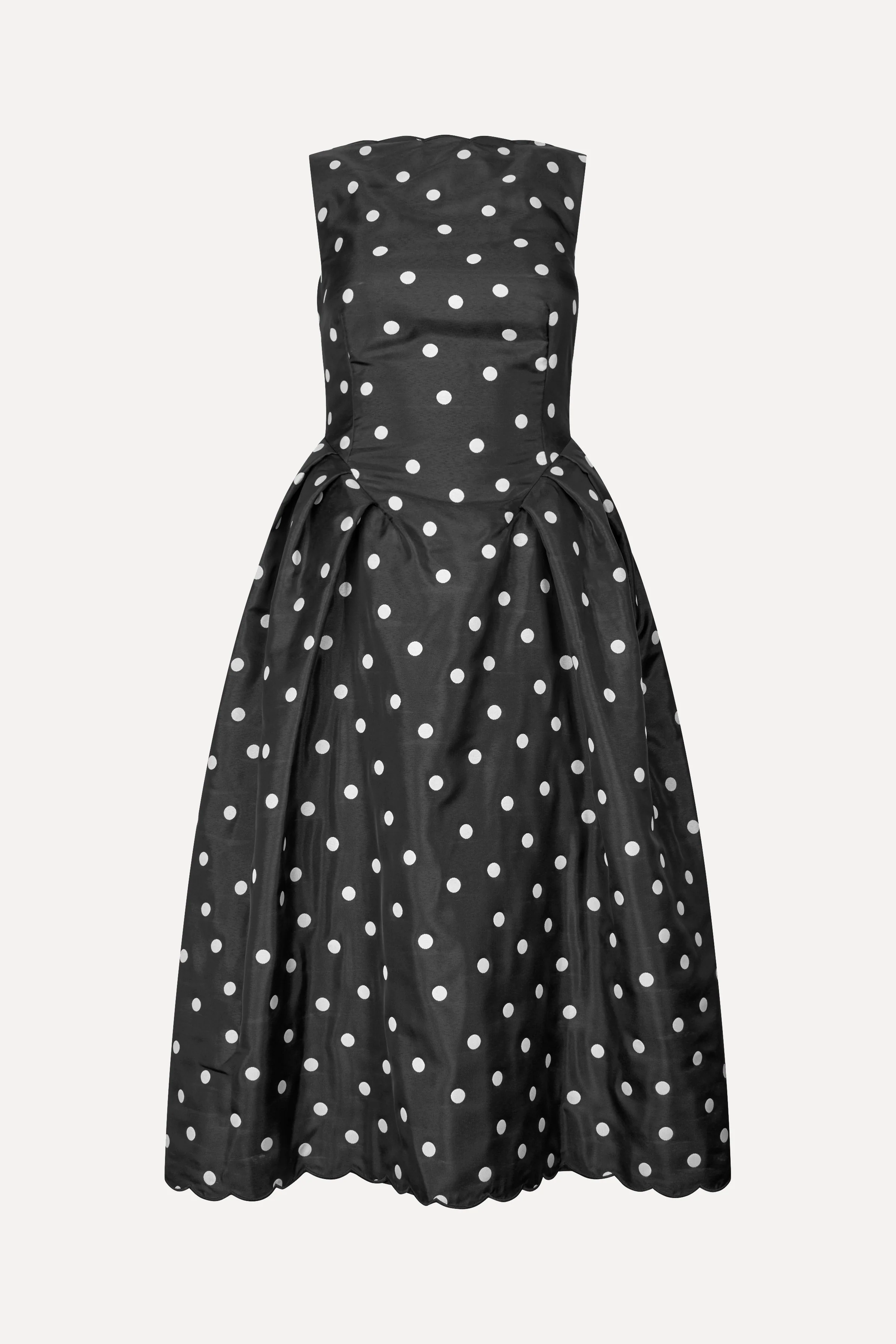 Voluminous Midi Dress - Quilted Dots - Image 3
