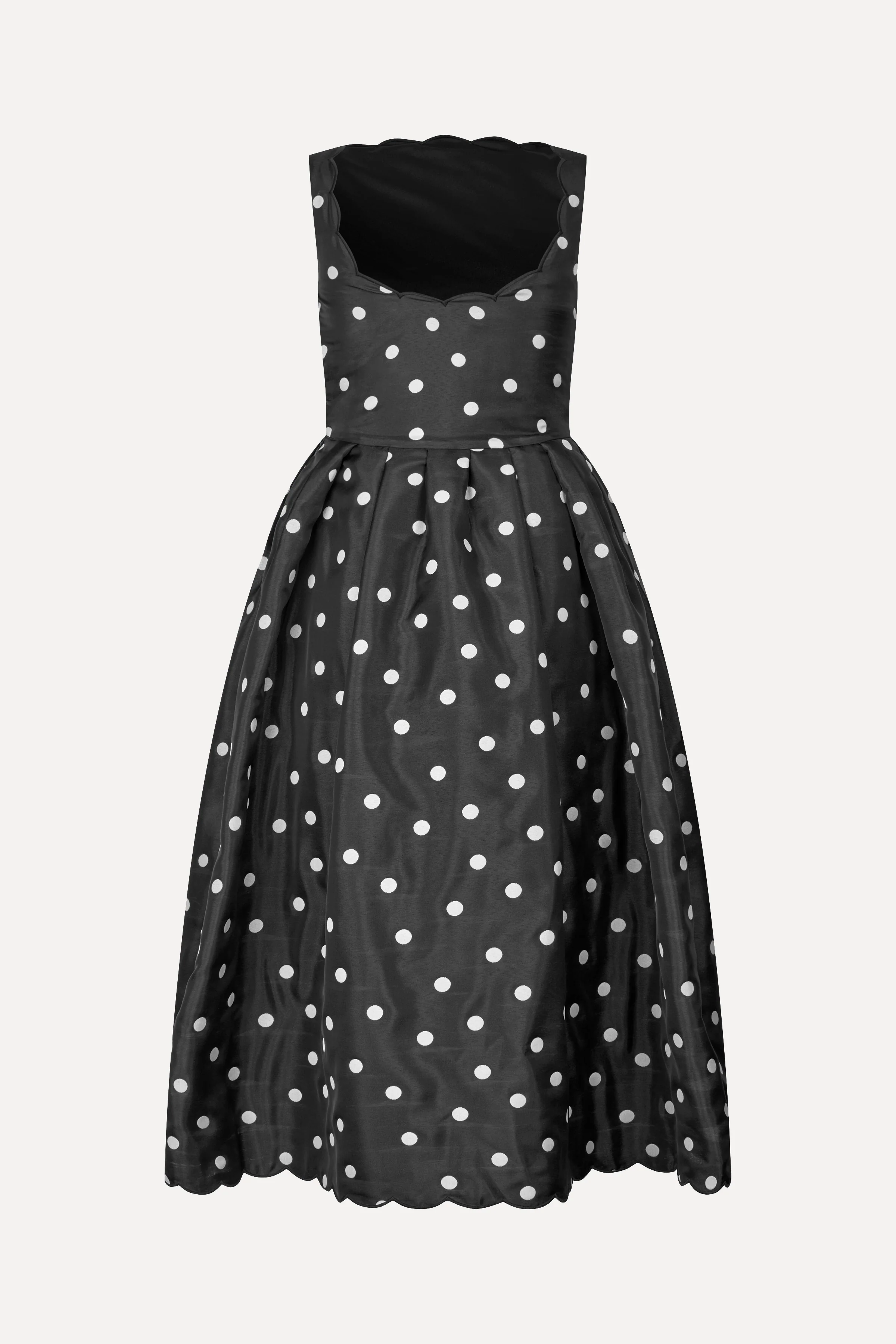 Voluminous Midi Dress - Quilted Dots - Image 4